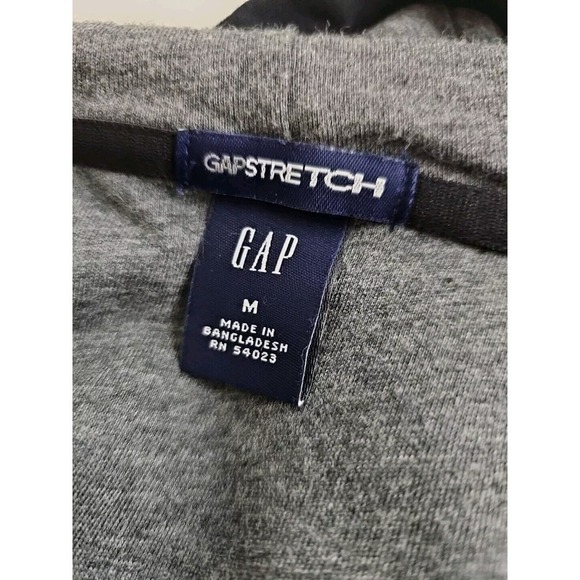 GAP ~Woman Size M~ Black Hoodie Zip-Up Solid Cotton Blend Jacket. - Picture 2 of 9